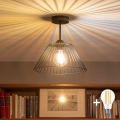 BRILAGI - LED повърхностно монтиран таванен полилей CERIA WIRE 1xE27/60W/230V Ø 30 см черен