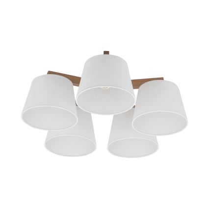 BRILAGI - LED Повърхностно монтирана люстра LATTE SABIA 5xE27/15W/230V бор/бял
