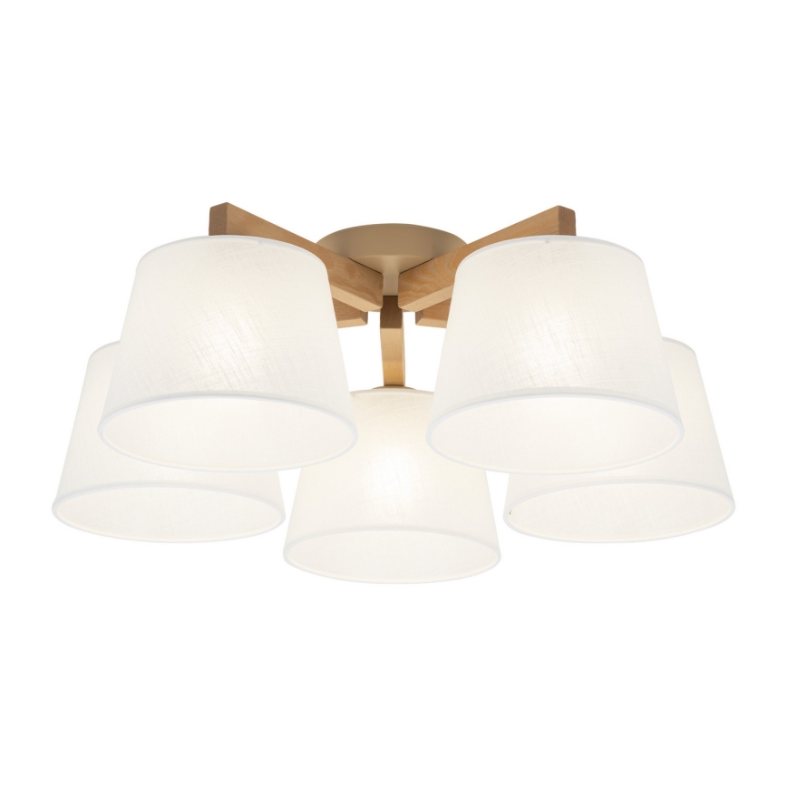 BRILAGI - LED Повърхностно монтирана люстра LATTE SABIA 5xE27/15W/230V бор/бял