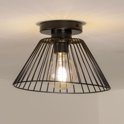 Brilagi - LED повърхностно монтирана лустра CERIA WIRE 1xE27/40W/230V диам. 21 см черна
