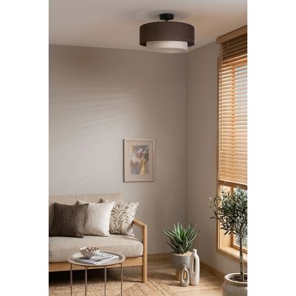 Brilagi - LED приставен плафон BOHO ECO 1xE27/10W/230V Ø 40 см кафяв/кремав