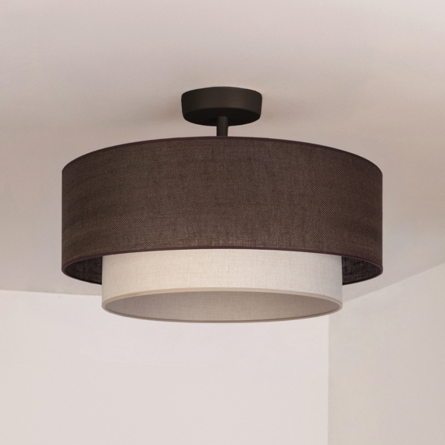 Brilagi - LED приставен плафон BOHO ECO 1xE27/10W/230V Ø 40 см кафяв/кремав