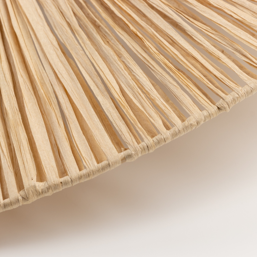 Brilagi - LED приставен полилей CERIA BOHO 1xE27/40W/230V Ø 60 см рафия/дъб