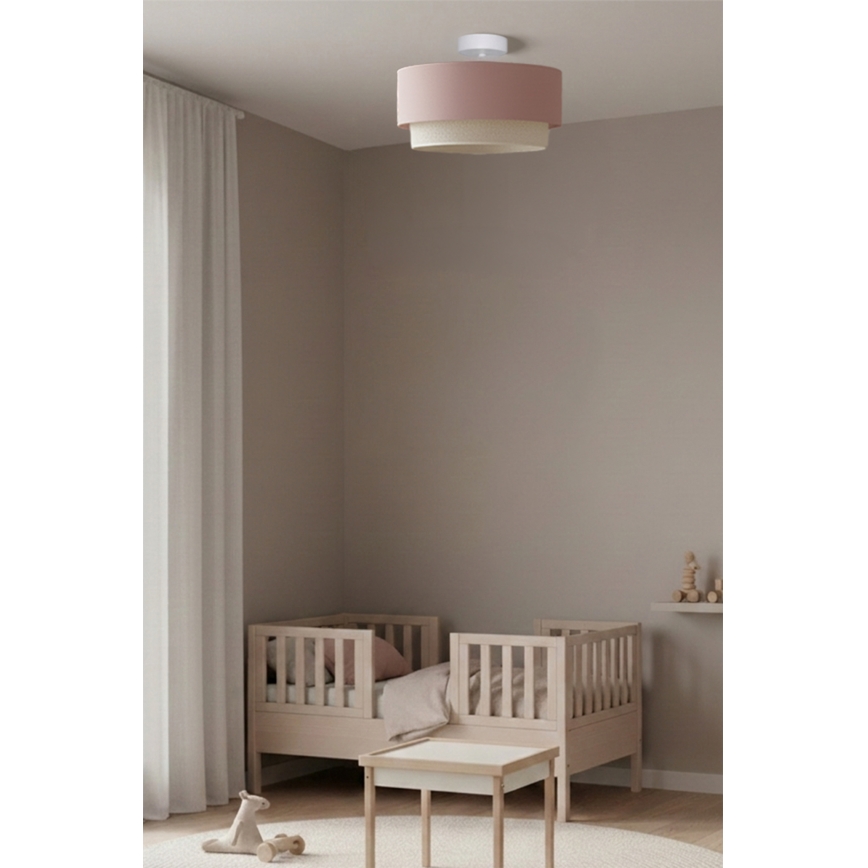 Brilagi - LED прикрепен полилей BOHO BOBO 1xE27/10W/230V Ø 40 см розов/кремав
