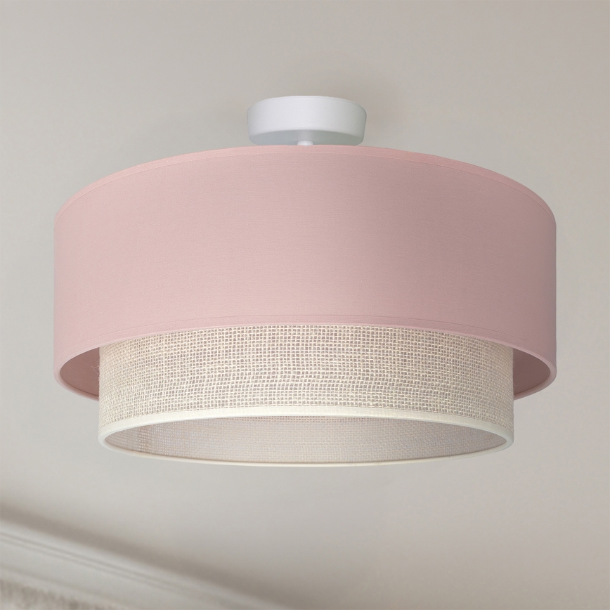 Brilagi - LED прикрепен полилей BOHO BOBO 1xE27/10W/230V Ø 40 см розов/кремав