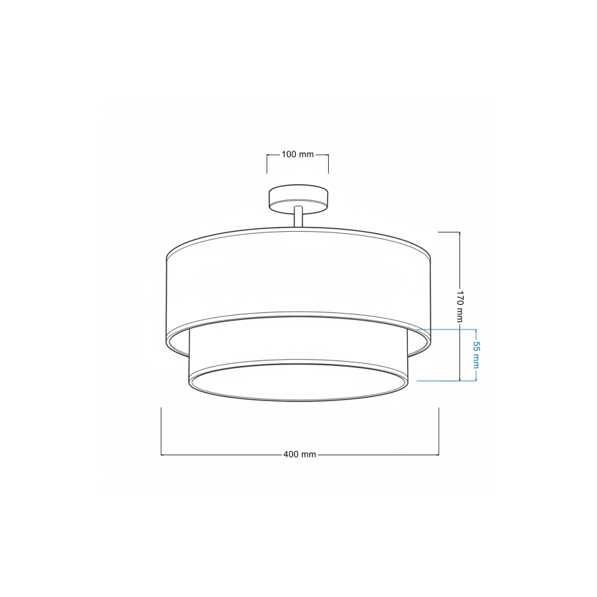 Brilagi - LED плафон BOHO BOBO 1xE27/10W/230V Ø 40 см, на точки, бежово/кремаво