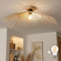 BRILAGI - LED прикрепен полилей CERIA BOHO 1xE27/40W/230V, диаметър 100 см, бамбук/дъб