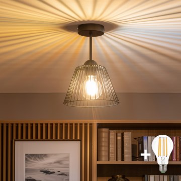 Brilagi - LED прикрепен полилей CERIA WIRE 1xE27/60W/230V Ø 21 см черен