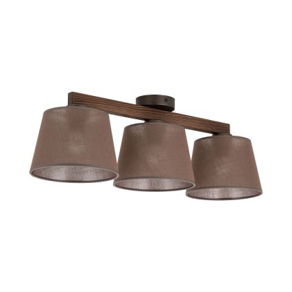 BRILAGI - LED прикрепен полилей LATTE 3xE27/15W/230V бор/кафяв
