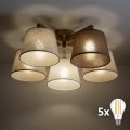 BRILAGI - LED Прикрепен полилей LATTE SABIA 5xE27/15W/230V бор/микс