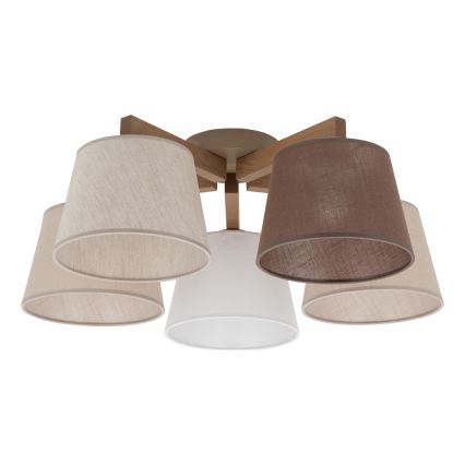 BRILAGI - LED Прикрепен полилей LATTE SABIA 5xE27/15W/230V бор/микс