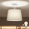 Brilagi - LED прикрепен таванен полилей CERIA, 1xE27/60W/230V, Ø 30 см, бял/сив