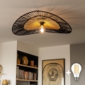 BRILAGI - LED прикрепен таванен полилей CERIA BOHO 1xE27/40W/230V Ø 50 см черен/кафяв/дъб