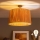 Brilagi - LED прикрепен таванен полилей CERIA BOHO 1xE27/60W/230V Ø 50 cm черен/рафия