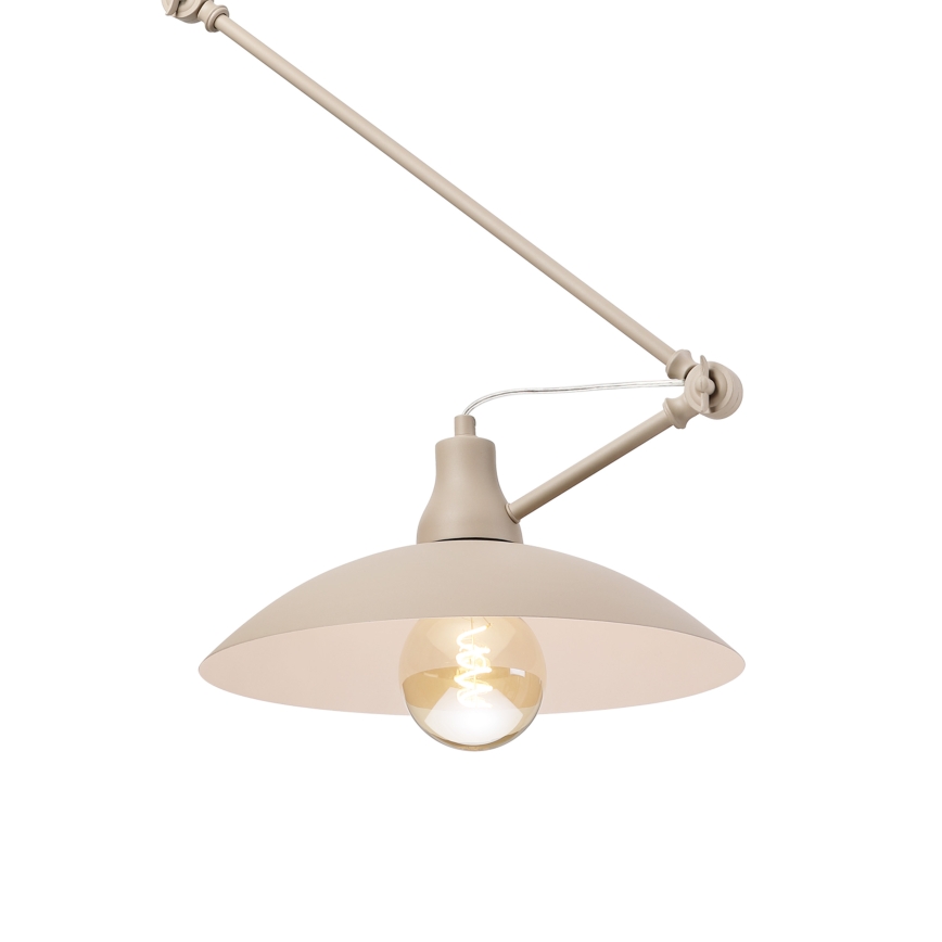 Brilagi - LED регулируем полилей на тръба IRONBEAM 1xE27/60W/230V бежов