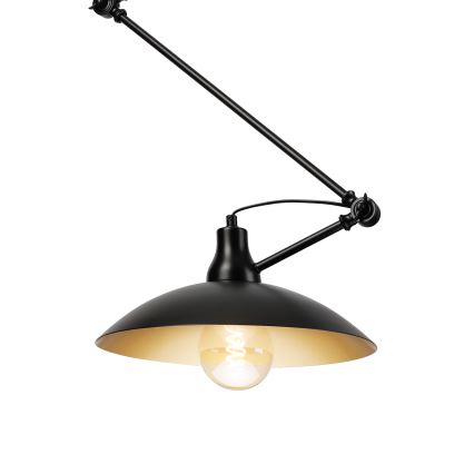 Brilagi - LED регулируем полилей на тръба IRONBEAM 1xE27/60W/230V черен