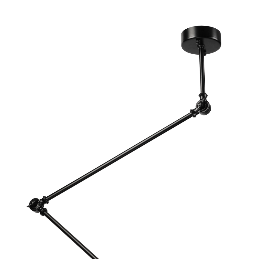 Brilagi - LED регулируем полилей на тръба IRONBEAM 1xE27/60W/230V черен