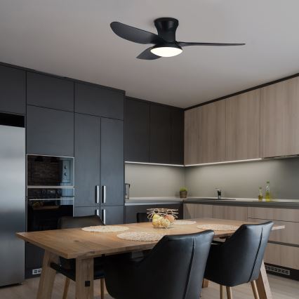 Brilagi - LED регулируем таванен вентилатор LED/30W/230V 3000-6500K черен + дистанционно управление