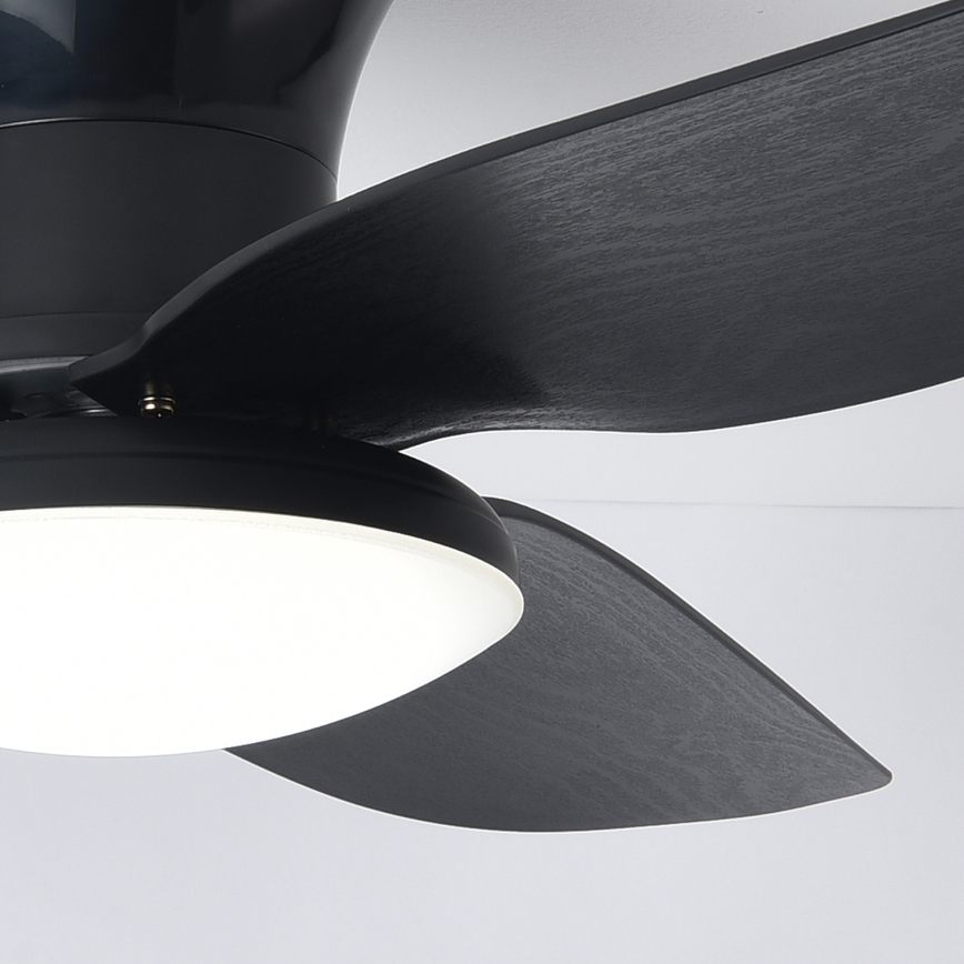 Brilagi - LED регулируем таванен вентилатор LED/30W/230V 3000-6500K черен + дистанционно управление