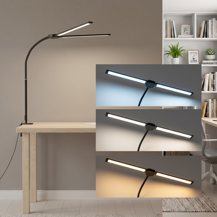 Brilagi - LED регулируема настолна лампа USB VARIO LED/14W/5V 3000-6000K черна
