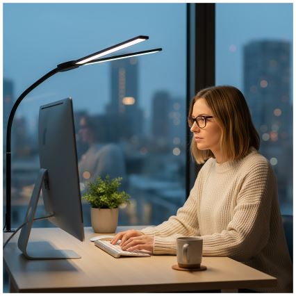 Brilagi - LED регулируема настолна лампа USB VARIO LED/14W/5V 3000-6000K черна