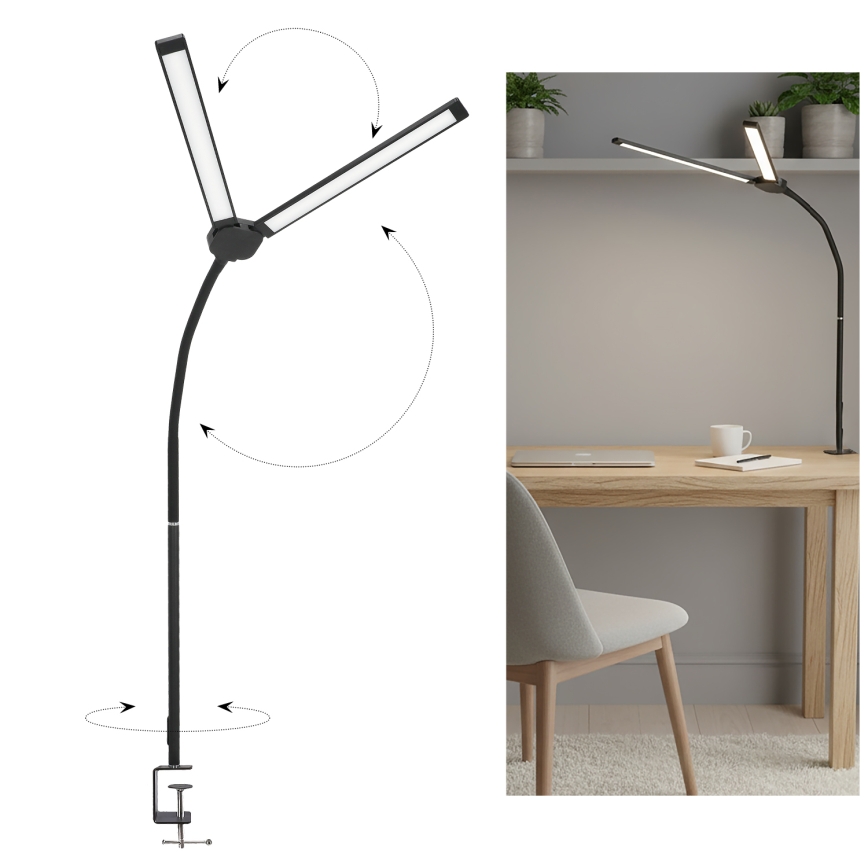 Brilagi - LED регулируема настолна лампа USB VARIO LED/14W/5V 3000-6000K черна
