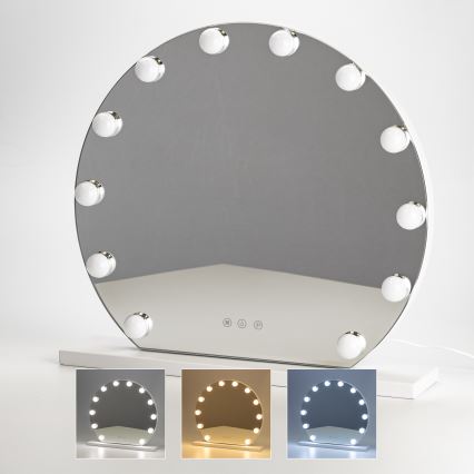 Brilagi - LED регулируемо огледало за грим HOLLYWOOD LED/12W/230V 3000/4000/6500K