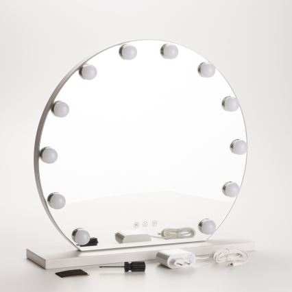 Brilagi - LED регулируемо огледало за грим HOLLYWOOD LED/12W/230V 3000/4000/6500K