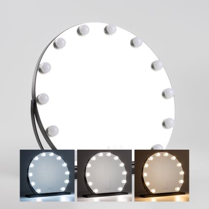 Brilagi - LED регулируемо огледало за грим HOLLYWOOD LED/12W/230V 3000/4000/6500K
