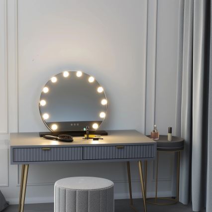 Brilagi - LED регулируемо огледало за грим HOLLYWOOD LED/12W/230V 3000/4000/6500K