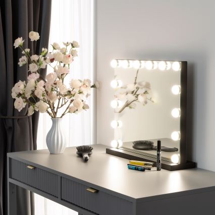 Brilagi - LED регулируемо огледало за грим HOLLYWOOD LED/15W/230V 3000/4000/6500K
