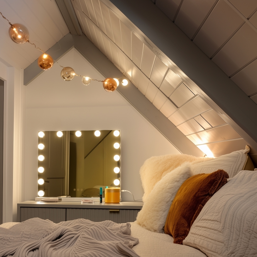 Brilagi - LED регулируемо огледало за грим HOLLYWOOD LED/15W/230V 3000/4000/6500K
