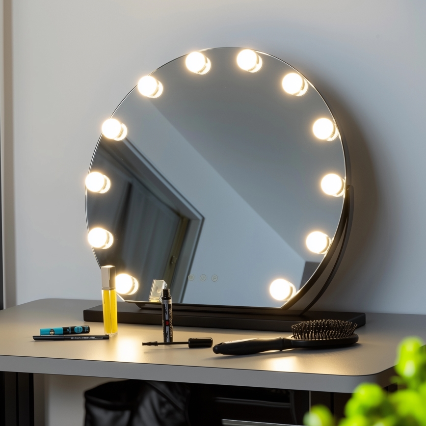 Brilagi - LED регулируемо огледало за грим HOLLYWOOD LED/12W/230V 3000/4000/6500K