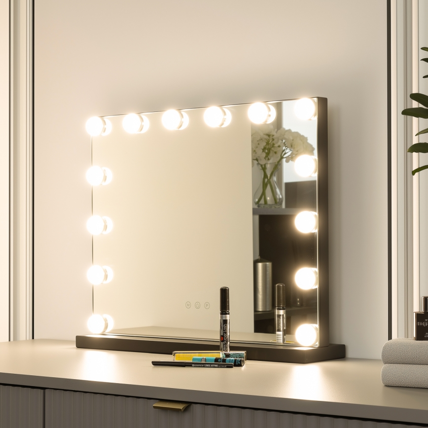 Brilagi - LED регулируемо огледало за грим HOLLYWOOD LED/15W/230V 3000/4000/6500K