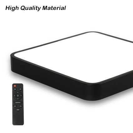 Brilagi - LED регулируемо таванно осветително тяло POOL SQUARE LED/36W/230V 3000-6000K 40x40 см черно + дистанционно управление
