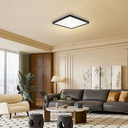Brilagi - LED регулируемо осветително тяло с датчик за движение и здрач ULTRA SLIM LED/18W/230V 30x30 см + дистанционно управление