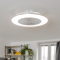 Brilagi - LED регулируемо осветително тяло с вентилатор AURA LED/38W/230V 3000-6000K бяло + дистанционно управление