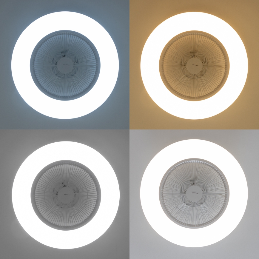 Brilagi - LED регулируемо осветително тяло с вентилатор AURA LED/38W/230V 3000-6000K бяло + дистанционно управление