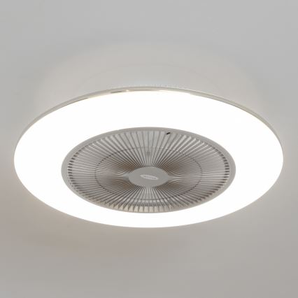 Brilagi - LED регулируемо осветително тяло с вентилатор AURA LED/38W/230V 3000-6000K сребристо + дистанционно управление