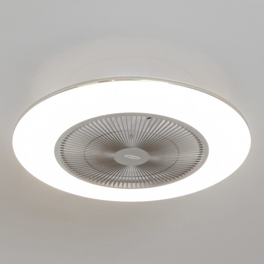 Brilagi - LED регулируемо осветително тяло с вентилатор AURA LED/38W/230V 3000-6000K сребристо + дистанционно управление