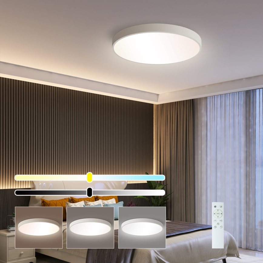 Brilagi - LED регулируемо таванно осветително тяло POOL SMART LED/48W/230V 40 см 3000-6000K Wi-Fi Tuya + дистанционно управление бяло