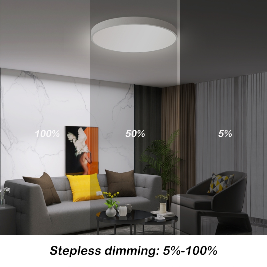 Brilagi - LED регулируемо таванно осветително тяло POOL SMART LED/60W/230V 50 см 3000-6000K Wi-Fi Tuya + дистанционно управление бяло