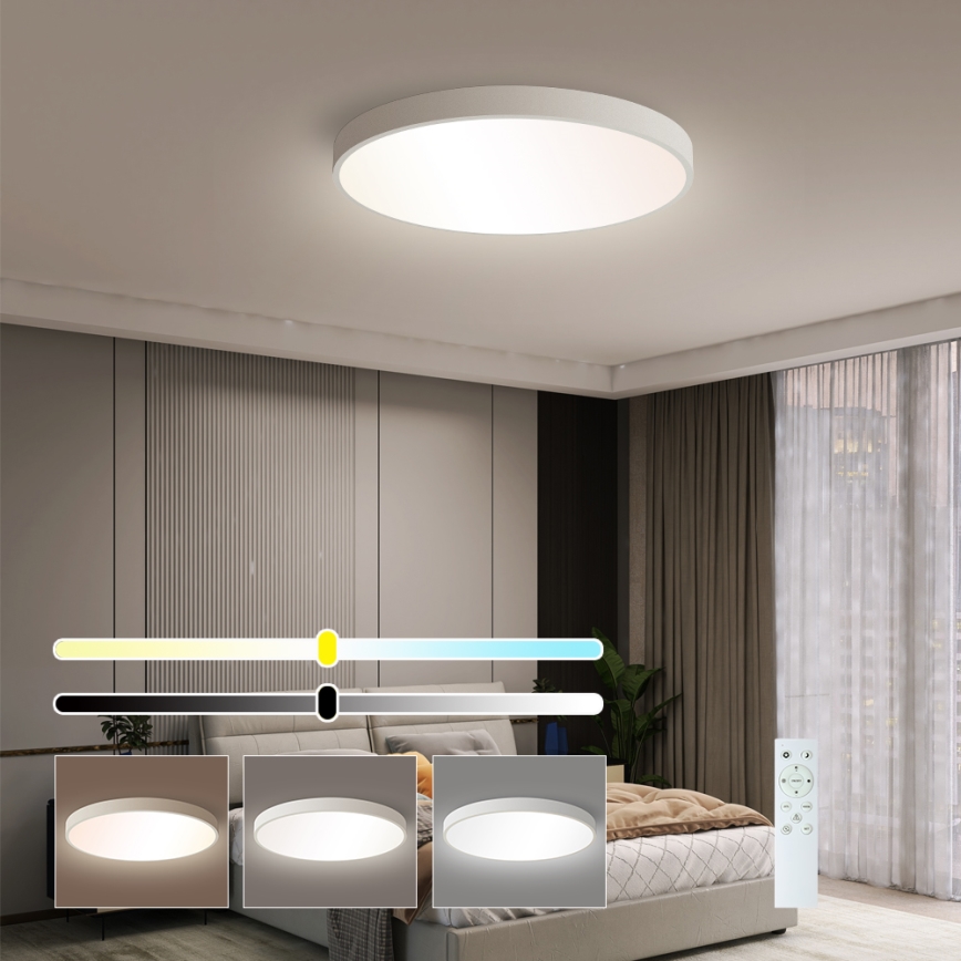 Brilagi - LED регулируемо таванно осветително тяло POOL SMART LED/60W/230V 50 см 3000-6000K Wi-Fi Tuya + дистанционно управление бяло
