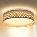 Brilagi - LED регулируемо таванно осветително тяло CAMILA LED/48W/230V 3000-6500K бамбук пр. 40 см + дистанционно управление