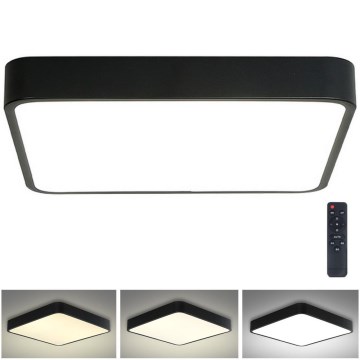Brilagi - LED регулируемо таванно осветително тяло POOL LED/48W/230V 3000-6000K 50x50 см черно + дистанционно управление