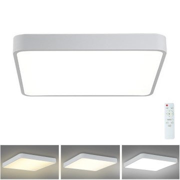Brilagi - LED регулируемо таванно осветително тяло POOL SQUARE LED/36W/230V 3000-6000K 40x40 см бяло + дистанционно управление