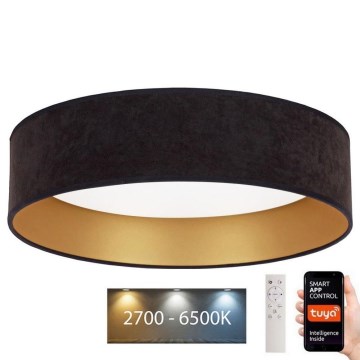 Brilagi - LED регулируемо таванно осветително тяло VELVET SMART LED/36W/230V Ø 55 см 2700-6500K Wi-Fi Tuya черно/златно + дистанционно управление