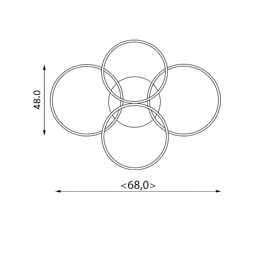 Brilagi - LED регулируемо таванно осветително тяло ORBITS LED/49W/230V 3000-6000K + дистанционно управление