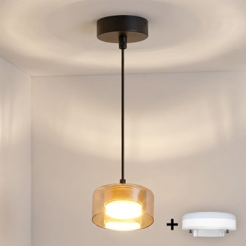 Brilagi - LED RGB+CCT Димируем полилей на кабел AURA LUX 1xGX53/14W/230V 2700-6500K Wi-Fi Tuya черно/златисто
