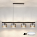 Brilagi - LED RGB+CCT Димируем полилей на кабел AURA LUX 4xGX53/14W/230V 2700-6500K Wi-Fi Tuya черен/димчат